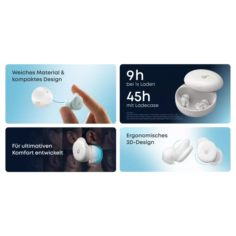 Anker Soundcore Sleep A30 unikuulokkeet, valkoinen