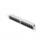 Patchpanel LANBERG PPU6-9012-S, 12-porttia Cat6, metalli, harmaa
