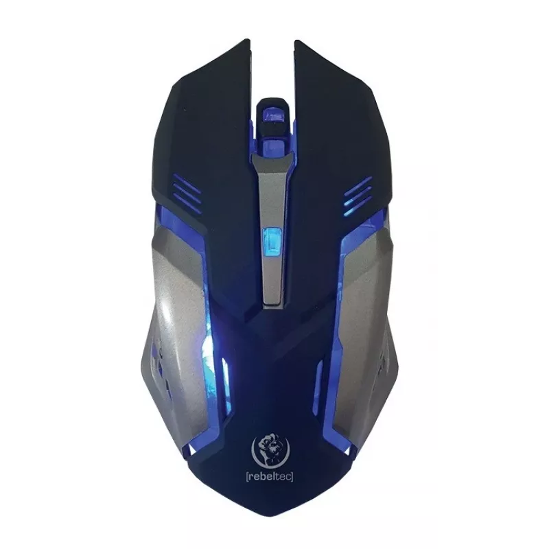 Näppäimistö ja hiiri sisältäen Rebeltec SHERMAN pelit USB QZERTY englanti musta