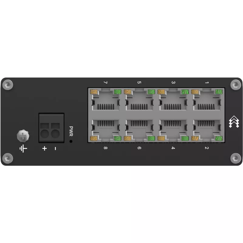 Teltonika TSW, hallitsematon 8-porttinen teollisuus-Ethernet-kytkin