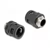 Putkiliitin DeLOCK 60455 M25 musta messinki muovi 2 kpl