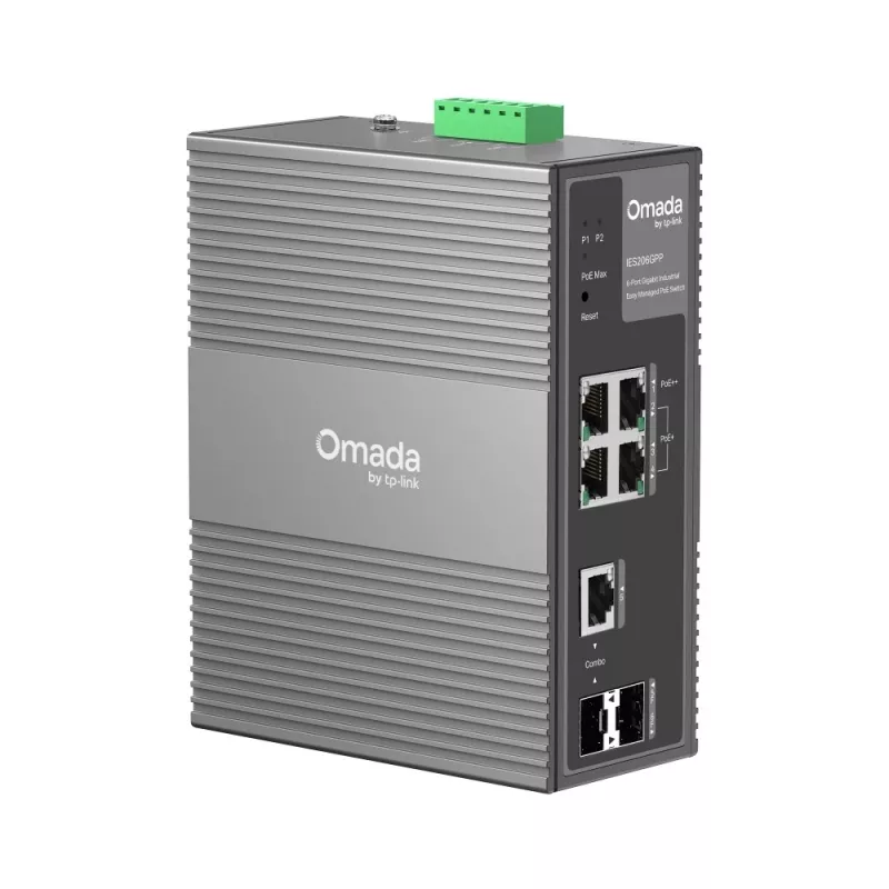 TP-Link IES206GPP verkkokytkin hallittava Gigabit Ethernet (10/100/1000) Power over Ethernet (PoE) musta