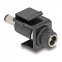 DeLOCK Keystone-moduuli DC 5,5 x 2,5 mm liitin DC 5,5 x 2,1 mm pistoke musta
