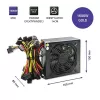 Virtalähde QOLTEC Gaming Miner 1600W Gold, 1600 W, ATX, Gold-hyötysuhde