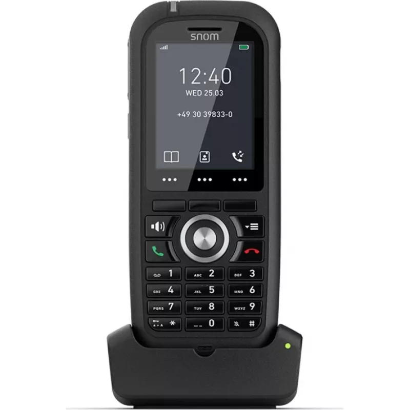 Snom M80 DECT-puhelimen luuri numeronäytöllä musta
