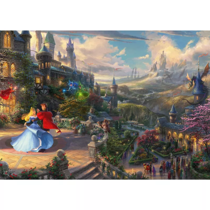 Palapeli Schmidt Spiele Thomas Kinkade Studios Disney Dreams Collections Prinsessa Ruusunen 1000 palaa