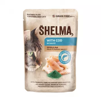SHELMA turskalla kastikkeessa - märkäruoka kissoille - 85 g