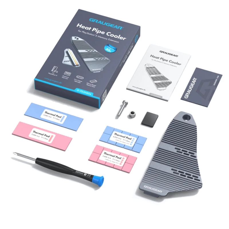 GRAUGEAR G-PS5HS04 lämpöputkijäähdytin PlayStation 5 M.2 SSD:lle
