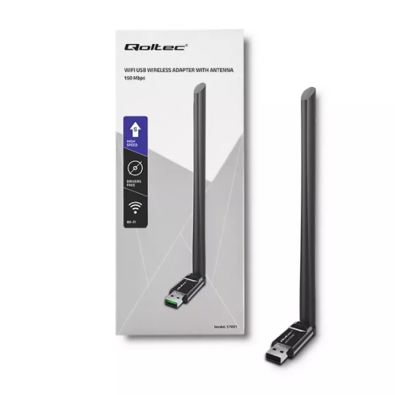 Verkkokortti Qoltec 57001 WLAN 150 Mbit/s