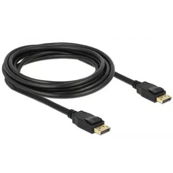 Delock - DisplayPort-kaapeli - DisplayPort (M) - DisplayPort (M) - 3 m - lukittuva - musta