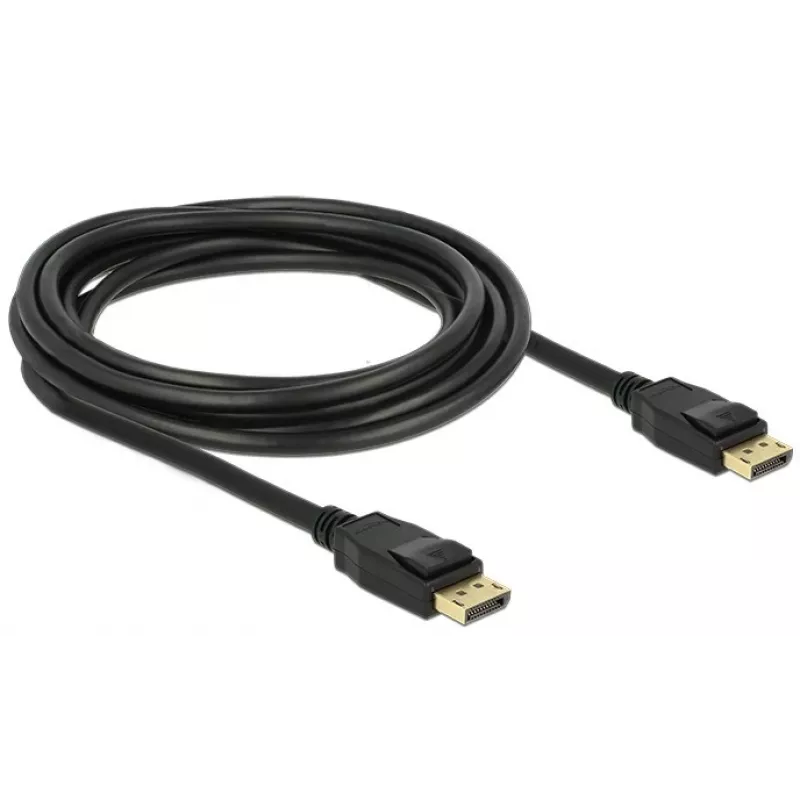 Delock - DisplayPort-kaapeli - DisplayPort (M) - DisplayPort (M) - 3 m - lukittuva - musta