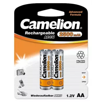 Uudelleenladattavat Ni‑MH AA/HR6 akut CAMELION 2500 mAh, 2 kpl