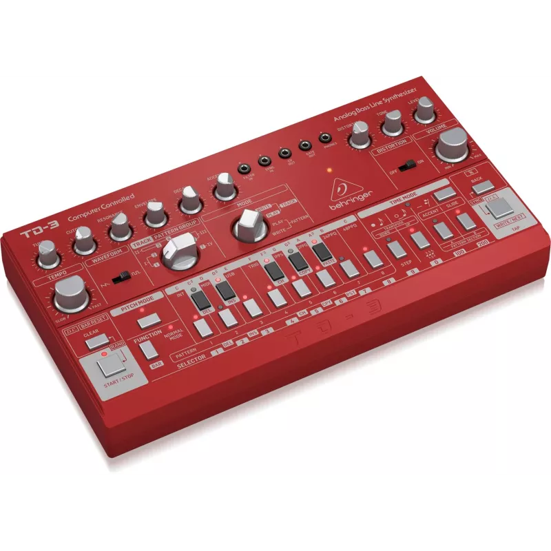 Analogi syntetisaattori Behringer TD-3-RD punainen 9V DC