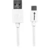 USB-adapterikaapeli Sharkoon USB 2.0 A - USB-C 1,5 m, valkoinen