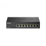 D-Link DMS-108P/E 8-porttinen 2,5G hallitsematon PoE+ (230 W) pöytäkytkin