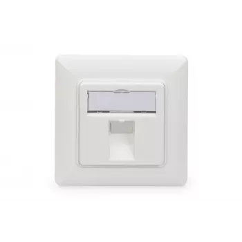 Digitus | seinälevy Keystone-moduuleille, saksalainen tyyppi, keski levy 50x50 mm, kehys 80x80 mm | DN-93811