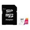 Silicon Power Elite microSDXC 64GB UHS-I Class 10 V10 muistikortti adapterilla (SP064GBSTXBV1V20SP)