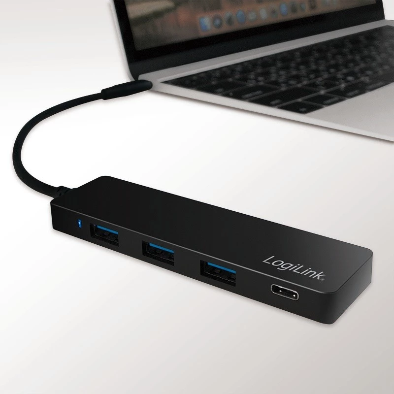 LogiLink UA0311 USB-C 3.2 Gen 2 moniporttikeskitin 4 porttia musta