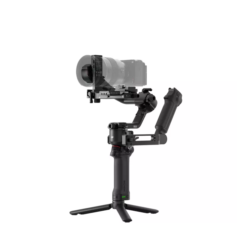 Käsikameravakain DJI RS 5 Combo — alumiini, 30 h akku, 1,46 kg, musta
