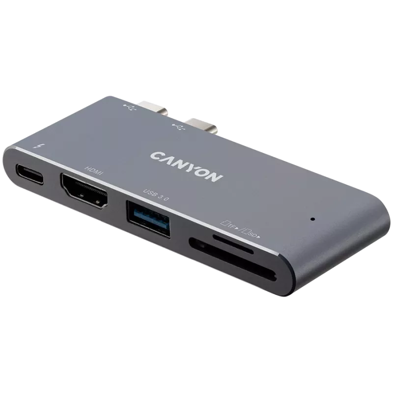 CANYON keskitin DS-5 5in1 Thunderbolt 3 4K Space Grey