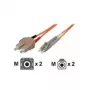 Tecline exertis Connect - verkkokaapeli - SC multi-mode (M) - LC Multi-Mode (M) - 3 m - kuitu - 50/125 mikrometriä - OM2 - oranssi (85603)