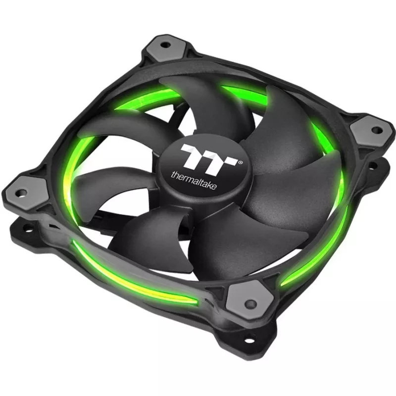 Thermaltake Riing 12 LED RGB Sync Edition CL-F071-PL12SW-A 120 mm kotelotuuletin, 3 kpl, enintään 1500 rpm, musta