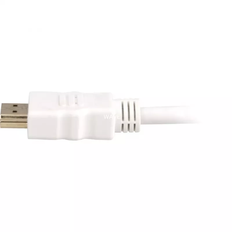 High Speed HDMI-kaapeli Ethernetillä valkoinen, 2 metriä