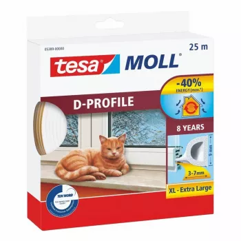 Tesa kumitiivistenauha D-profiili H0538900 3–7 mm rakoihin, 0,009 x 25 m