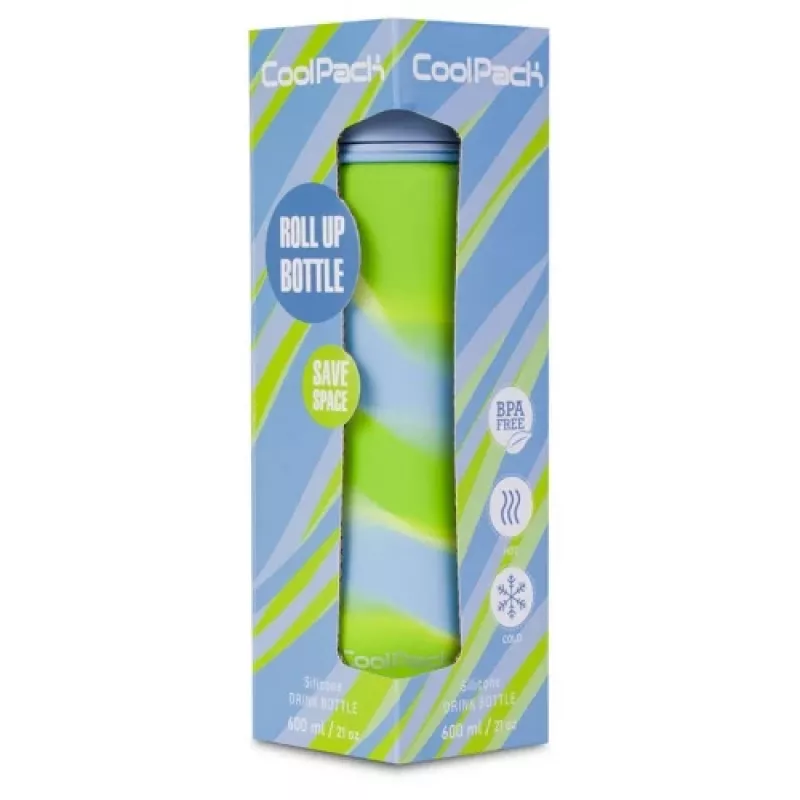 Juomapullo cool pack silikoni juomapullo Z14770 600 ml tyttö sininen