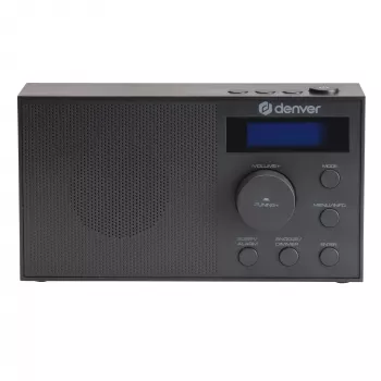Radio DENVER DAB-51B — kompakti DAB+/FM/AM-digitaaliradio, musta