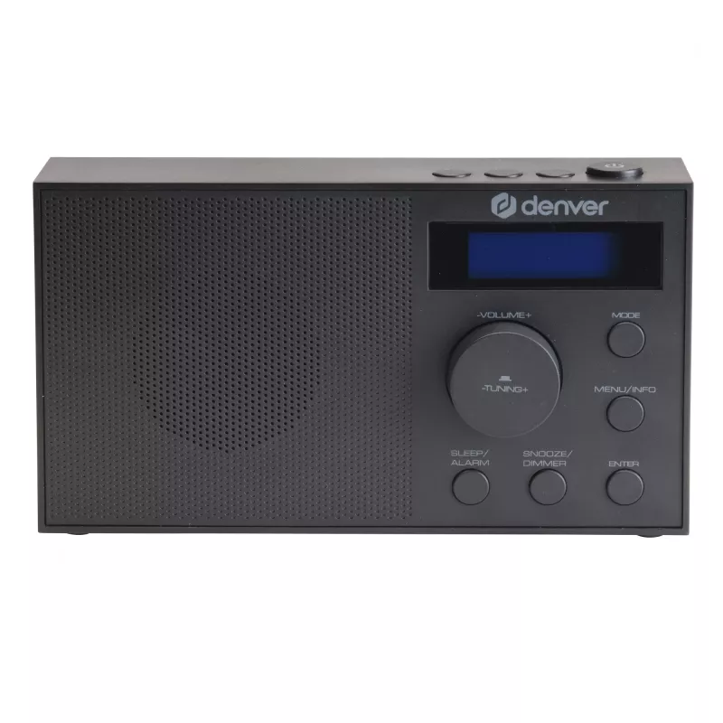 Radio DENVER DAB-51B — kompakti DAB+/FM/AM-digitaaliradio, musta