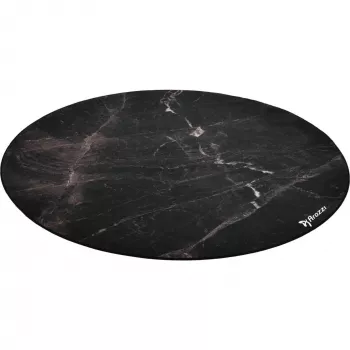 Lattiansuojamatto tuoleille Arozzi Zona Round Floor Pad – Black Marble, pyöreä suojamatto kova- ja mattolattioille