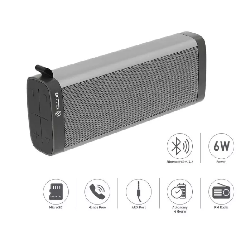 Kannettava kaiutin Tellur Bluetooth-kaiutin Selene Gray