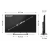 Sharp 43HP6265E TV Google UHD musta