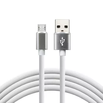 everActive kaapeli USB 1m - valkoinen, silikoni, pikalataus, 2,4A - CBS-1MW