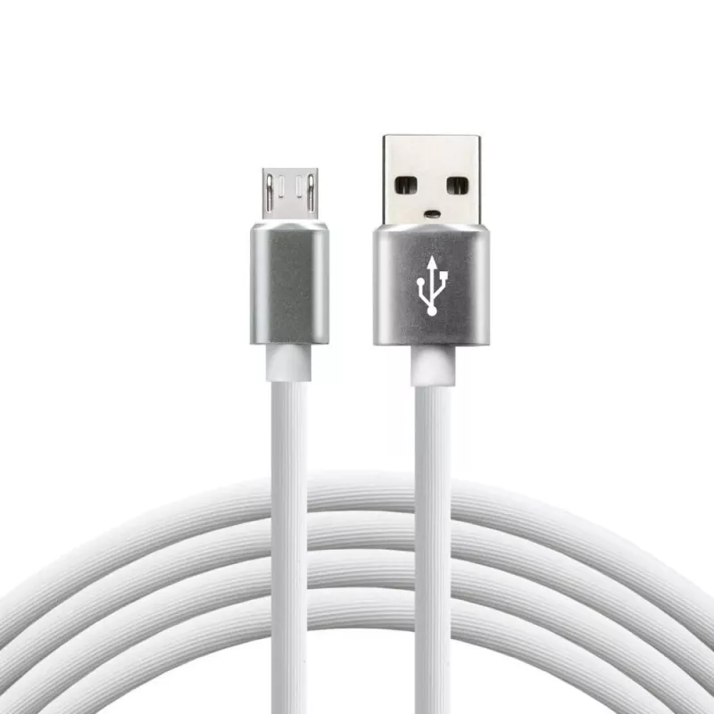 everActive kaapeli USB 1m - valkoinen, silikoni, pikalataus, 2,4A - CBS-1MW