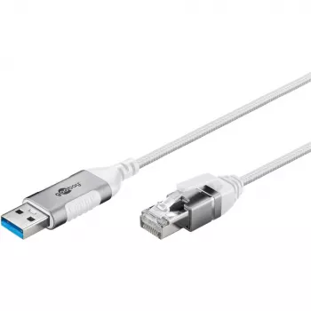 Goobay Ethernet-kaapeli USB-A 3.0 - RJ45 ohut 10 m – yhdistä reititin, modeemi tai (74383)