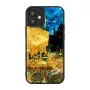 iKins suojakotelo Apple iPhone 12 mini — musta ”Cafe Terrace” -kuosi