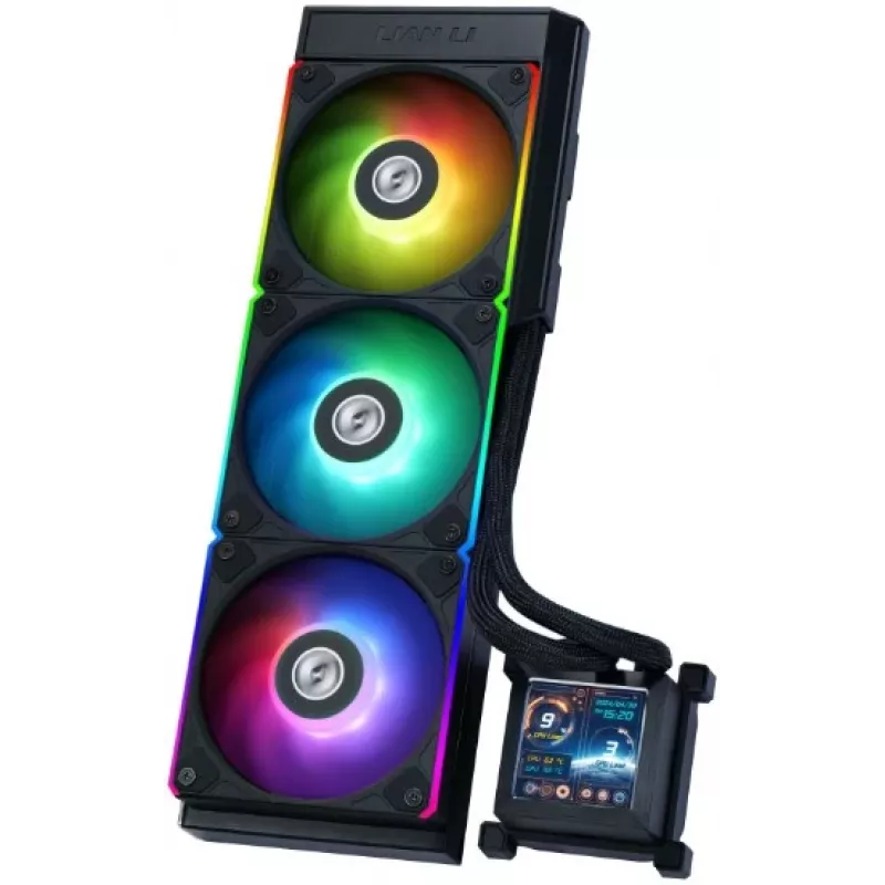 All-in-One-nestekühler Lian Li HydroShift LCD 360S 12 cm musta