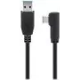 Goobay USB-C™ - USB A 3.0 -kaapeli 90°, musta, 1 m - USB 3.0 -pistoke (tyyppi A) > USB-C™-pistoke (66501)