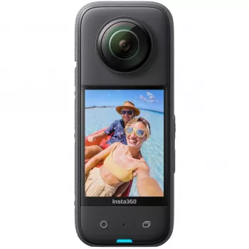 Toimintakamera Insta360 X3 — 72 MP, 5K Ultra HD (5760×2880), 100 fps, CMOS, Wi‑Fi, sisäänrakennettu näyttö, MicroSD, 0,508 kg, musta