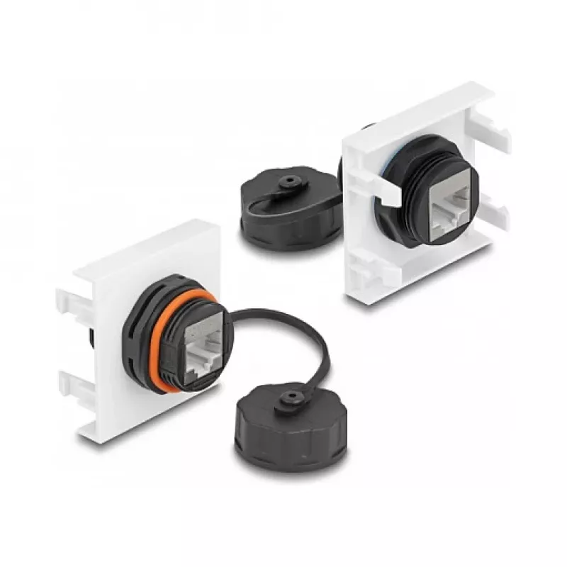 DeLOCK Easy 45 -moduuli verkko RJ45 Cat.6A 45x45mm 1000 Mbit/s musta