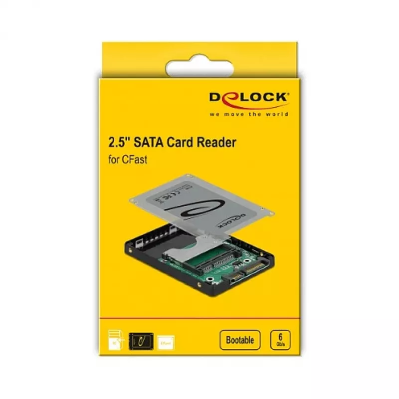 Kortinlukija DeLOCK 91750 SATA sisäinen harmaa