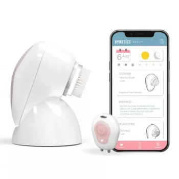 Kasvojenpuhdistusharja HoMedics FAC-700 analyysitoiminnolla, sähköinen, kannettava