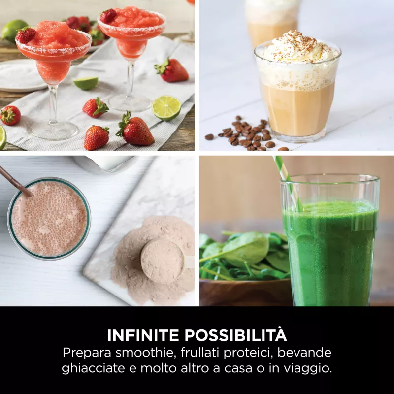 Tehosekoitin Ninja Blast BC151EUNV — 0,53 L astia, 14,4 W, akkukäyttöinen, sininen