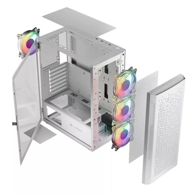 Logic ARAMIS ARGB MINIDI USB 3.0 kotelo valkoinen
