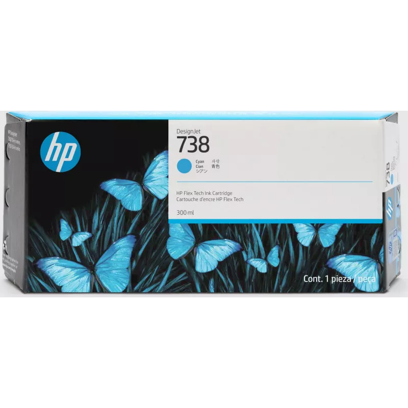 HP 738 300 ml musta DesignJet mustepatruuna