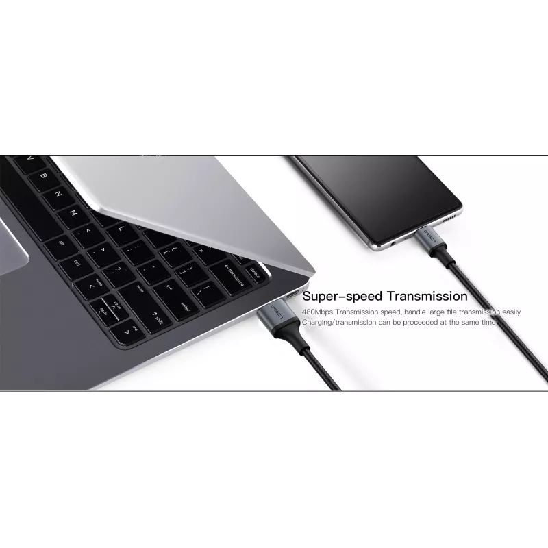 USB Type-C 2-in-1 -kaapeli Orsen S8, 5A, 1,5 m (pikalataus/tiedonsiirto)