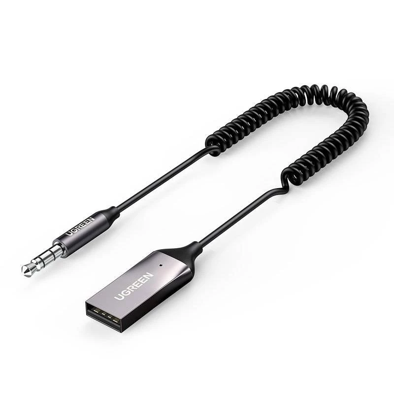 UGREEN CM309 Bluetooth 5.0 -äänivastaanotin, USB, 3,5 mm AUX-liitäntä, musta