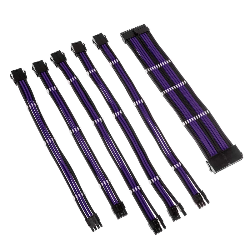 Kolink Core Adept Braided -kaapelinjatkossarja - Jet musta/Titan violetti